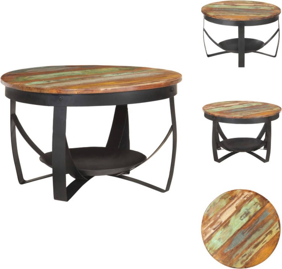 VidaXL Salontafel Salontafels Houten Salontafel Houten Salontafels Salontafel Ø 68x43 cm massief gerecycled hout - Foto 2