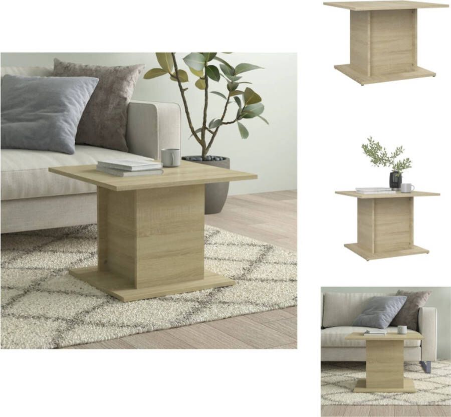 VidaXL Salontafel Salontafels Koffietafel Woonkamertafel Salontafel 55 5x55 5x40 cm bewerkt hout sonoma eikenkleurig - Foto 2