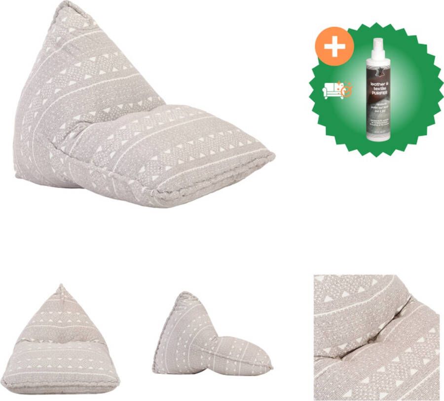 VidaXL Zitzak Cotton 72x95x70 cm Lichtbruin Zitzak Inclusief Reiniger