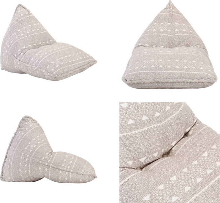 VidaXL Zitzak stof patchwork lichtbruin Palletbankkussen Palletbankkussens Bankkussen Bankkussens