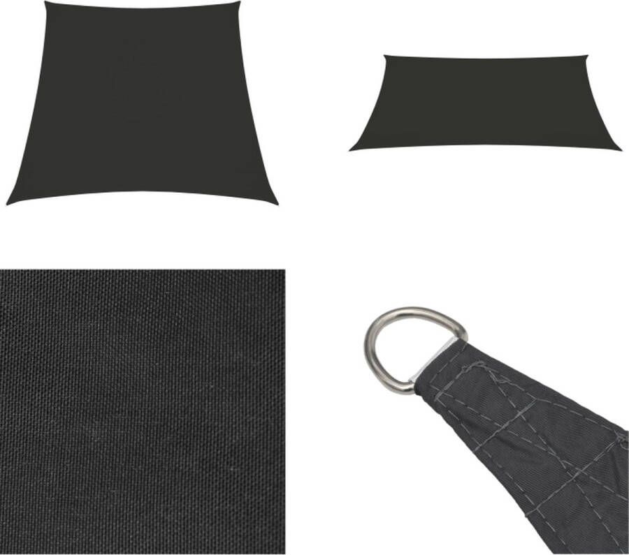 VidaXL Zonnescherm trapezium 3 4x3 m oxford stof antracietkleurig Zonnezeil Zonnezeilen Zonnedoek Zonnedoeken