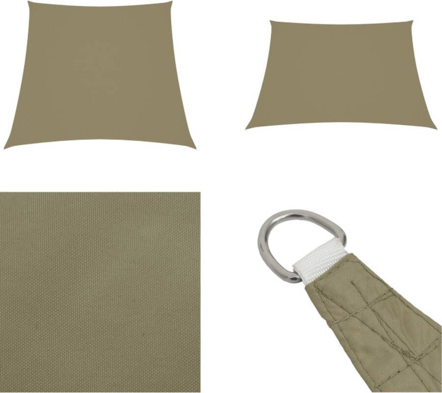VidaXL Zonnescherm trapezium 4 5x4 m oxford stof beige Zonnescherm Trapeziumvormig Zonnescherm Buitenzonwering Waterdicht Zonnescherm Uv Bestendig Zonnescherm Beige Zonnescherm Zonnezeil Zonnezeilen Zonnedoek Zonnedoeken