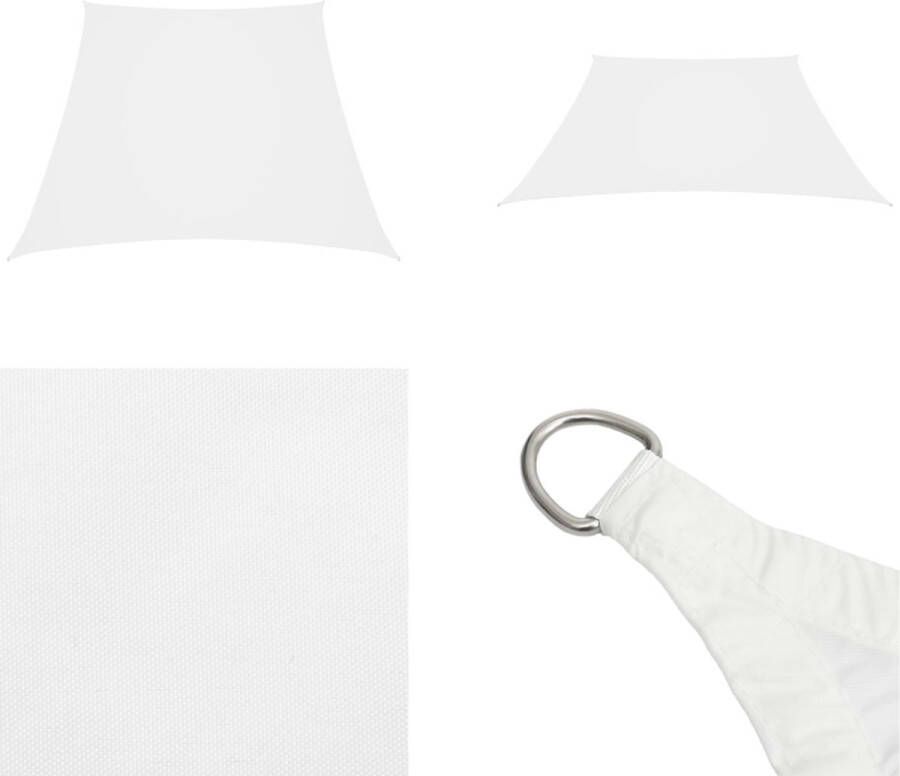 VidaXL Zonnescherm trapezium 4 5x4 m oxford stof wit Zonnescherm Zonscreen Oxford Stof Waterdicht Uv Bestendig Wit Zonnezeil Zonnezeilen Zonnedoek Zonnedoeken
