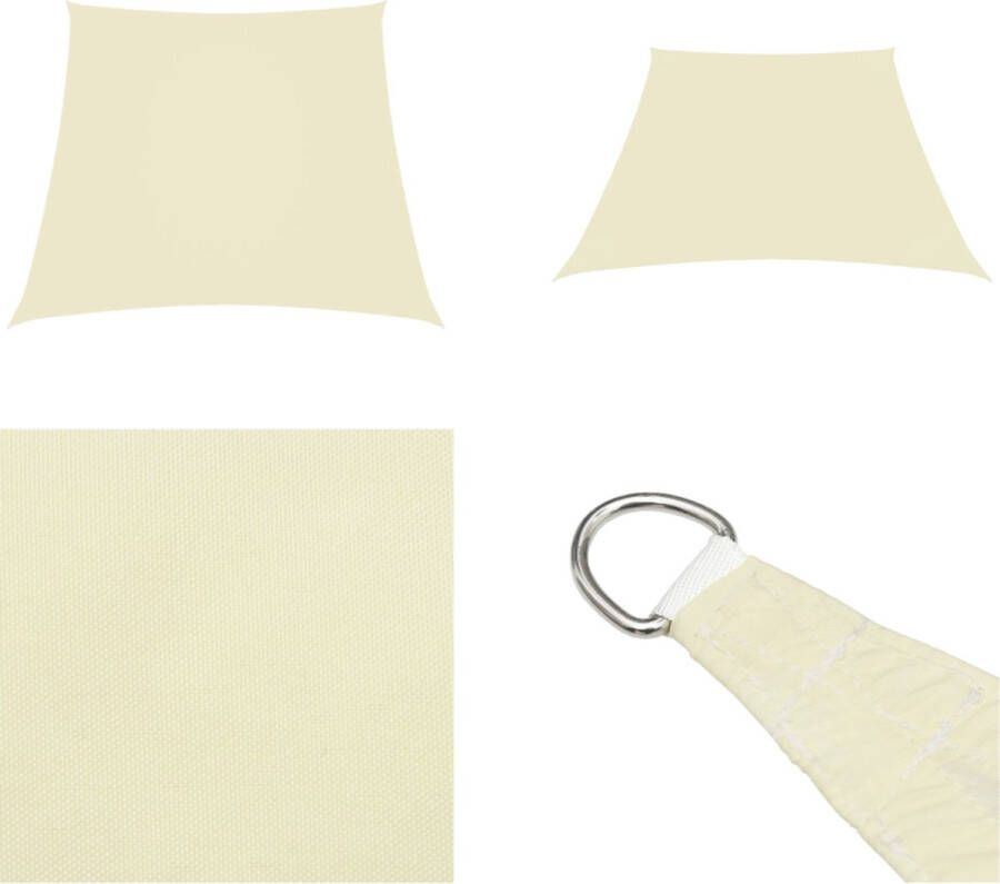 VidaXL Zonnezeil trapezium 2 4x3 m oxford stof crèmekleurig Zonnezeil Zonnezeilen Zonnedoek Zonnedoeken