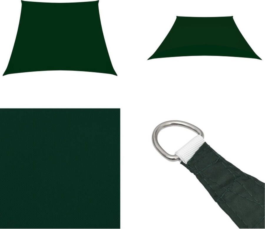 VidaXL Zonnezeil trapezium 2 4x3 m oxford stof donkergroen Zonnezeil Oxford Stof Donkergroen Waterdicht Uv Bestendig Trapezium Buitenzonwering Tuinzomer Zonnezeil Zonnezeilen Zonnedoek Zonnedoeken