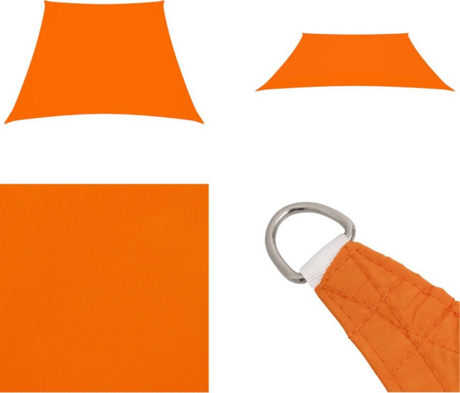 VidaXL Zonnezeil trapezium 2 4x3 m oxford stof oranje Zonnezeil Zonnezeilen Zonnedoek Zonnedoeken