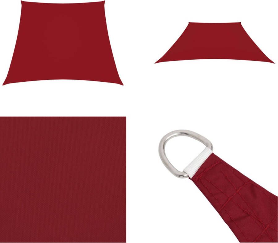 VidaXL Zonnezeil trapezium 2 4x3 m oxford stof rood Zonnescherm Zonscherming Oxford Stof Waterdicht Uv Bestendig Rood Trapezium Buitenruimte Tuin Terras Balkon Speeltuin Zonnezeil Zonnezeilen Zonnedoek Zonnedoeken