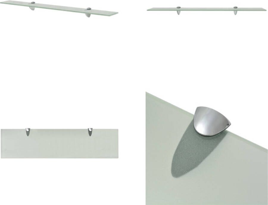 VidaXL Zwevend schap 80x20 cm 8 mm glas Zwevende Plank Zwevende Planken Wandplank Wandplanken