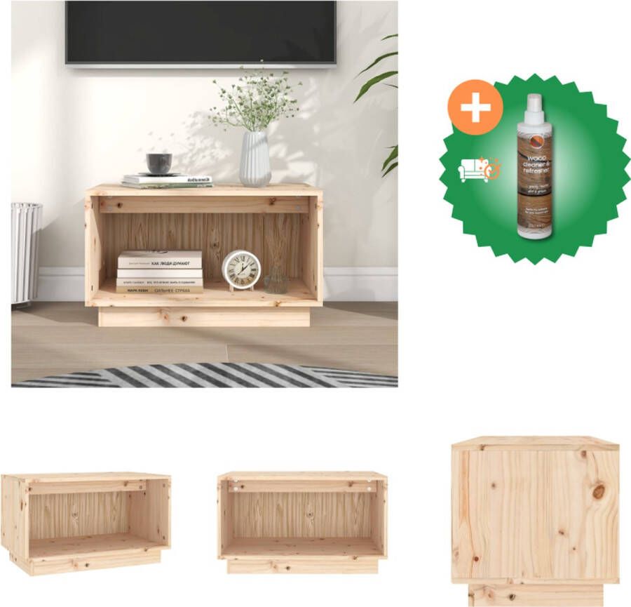 VidaXL Zwevend Tv-meubel Grenenhout 60 x 35 x 35 cm Rustiek Kast Inclusief Houtreiniger en verfrisser