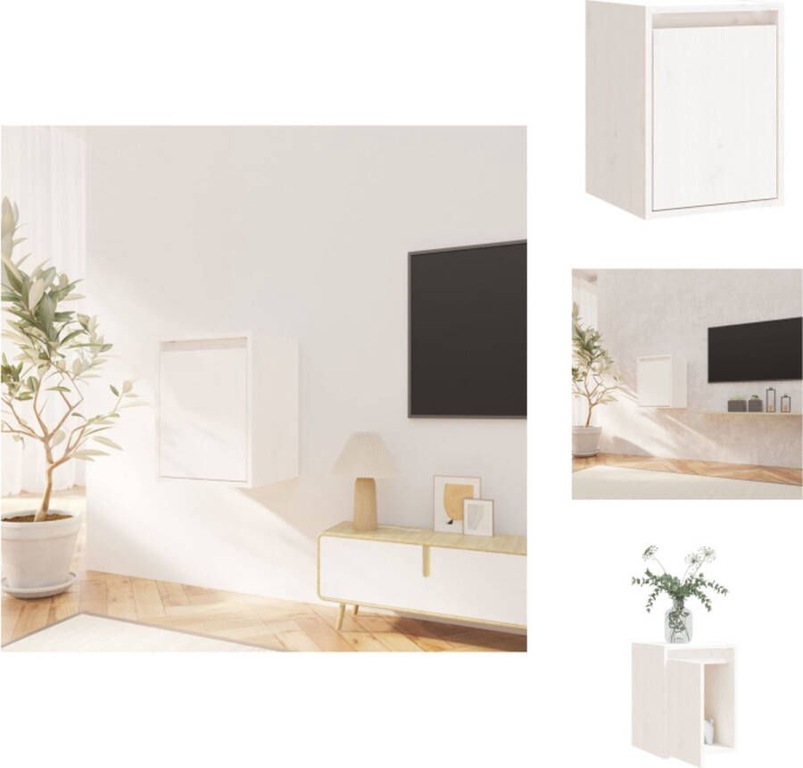 VidaXL Wandkast Wandkasten Houten Wandkast Hangkast Wandkast 30x30x40 cm massief grenenhout wit