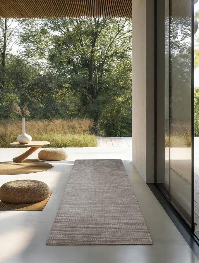 VIDI -Padova Vloerkleed 80 X 200 CM Tapijt Hoogwaardige kwaliteit Outdoor vloerbekleding Special Edition Laagpolige vloerkleed Beige