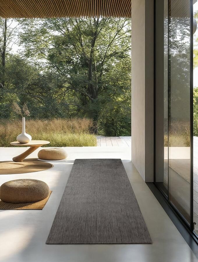 VIDI -Pistoia Vloerkleed 160 X 230 CM Tapijt Hoogwaardige kwaliteit Outdoor vloerbekleding Special Edition Laagpolige vloerkleed Grijs