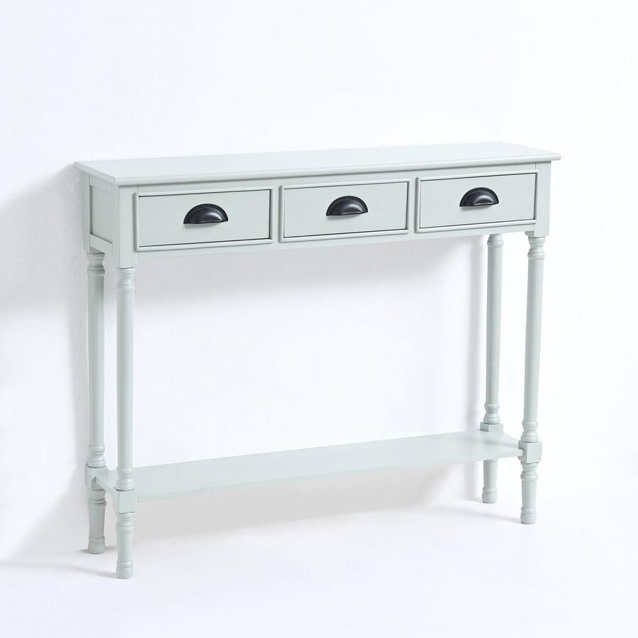 VIDI Stjerne Sidetable Bijzettafel Consoletafel Hout Grijs 100 x 24 x 81 cm Houten kast Multifunctionele Console Tafel voor Hal Woonkamer Entree Bijzettafeltjes Woonkamer