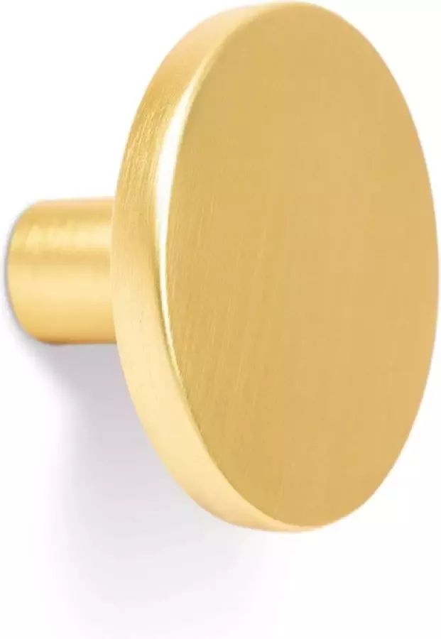 Viefe Knop GOUD geborsteld Doorsnede Ø41 mm keukenknop kastknop meubelknop kastgreep incl. schroeven H031