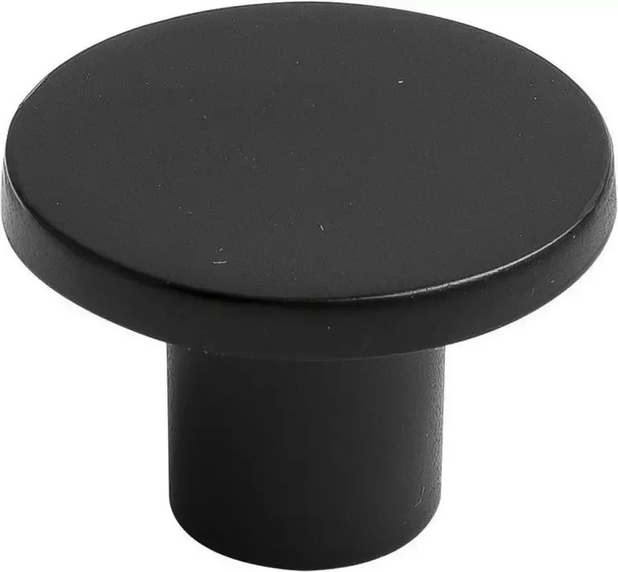 Viefe Knop mat Zwart Ø41 mm keukenknop kastknop meubelknop incl. schroeven H008