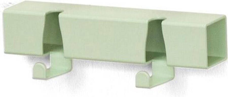 Vij5 Coatrack By The Meter metalen design kapstok met 2 haken RAL6019 mint-groen - Foto 2
