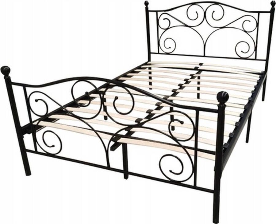Viking Choice Bedframe met lattenbodem 140x200 metaal zwart