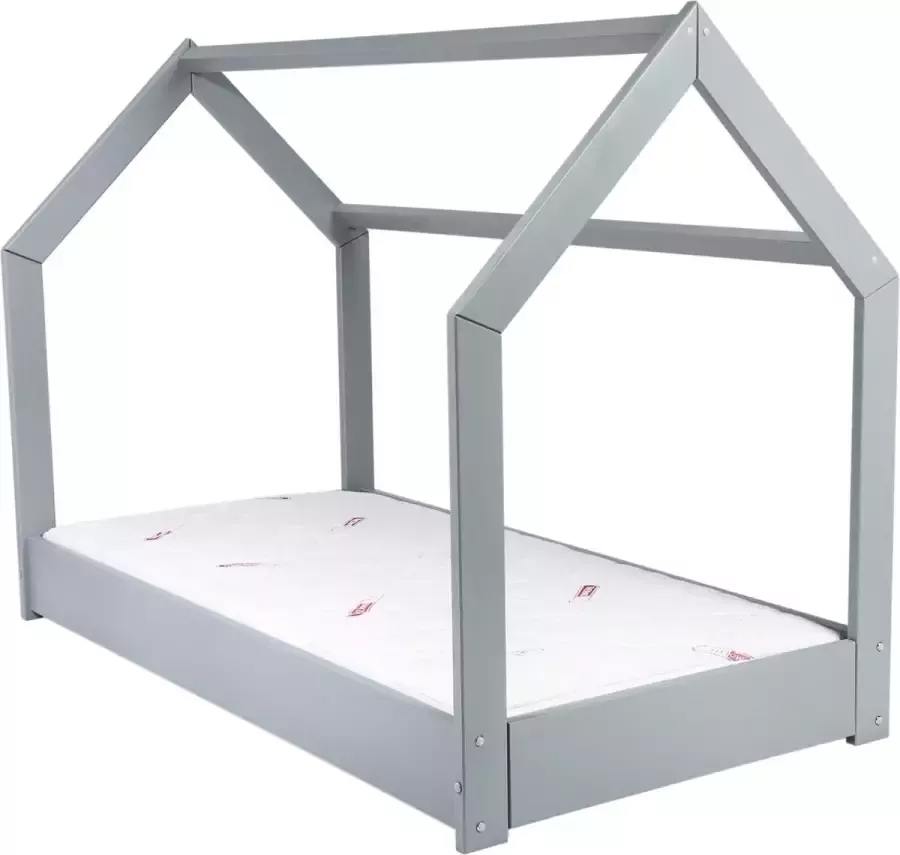 Viking Choice Bedhuisje 80x160 cm met premium matras grijs