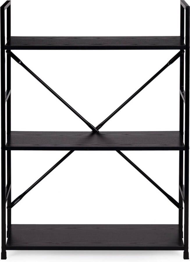 Viking Choice Boekenkast 80x59 5 cm 3 planken zwart
