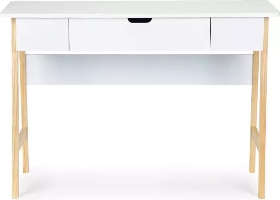 Viking Choice Bureau consoletafel kaptafel 107 5 x 40 x 74 cm – Wit + grenen