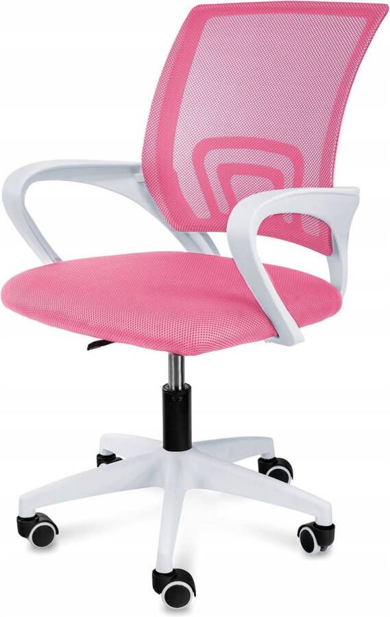 Viking Choice Bureaustoel 48x45x97 cm draaibaar roze wit