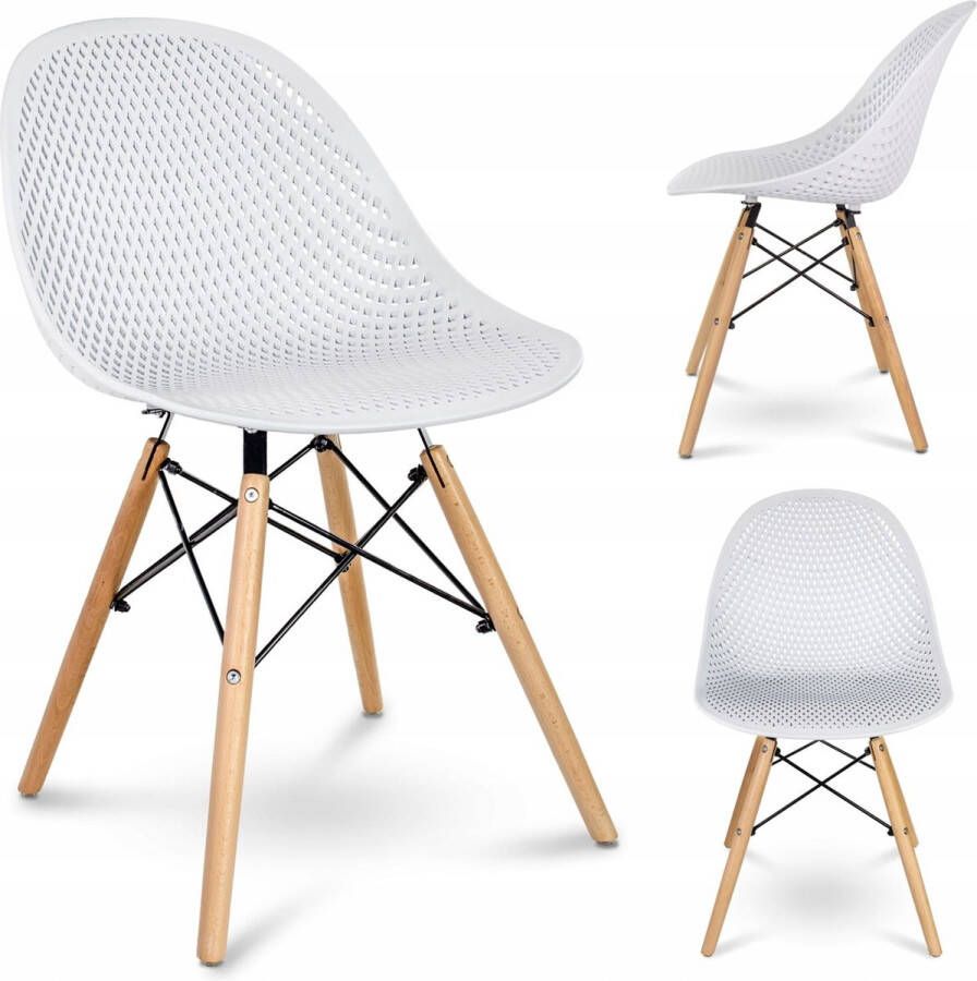 Viking Choice Eetkamerstoel 45x40x81 5 cm scandinavisch wit