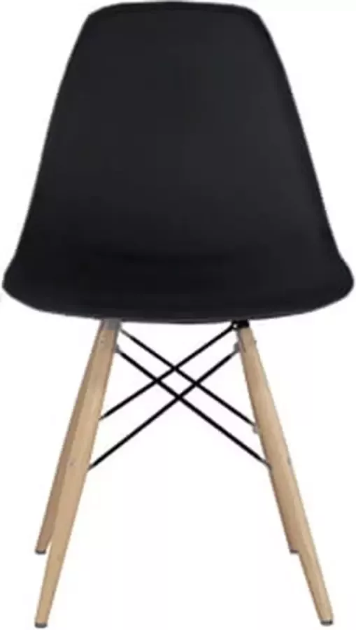 Viking Choice Eetkamerstoel met houten poten tot 110 kg zwart