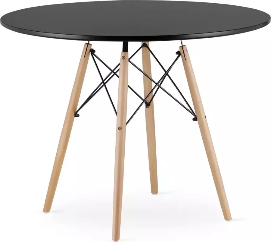 Viking Choice Eettafel rond 100 cm zwart
