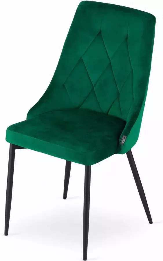 Viking Choice IMOLA Velvet eetkamerstoel set van 4 eettafel stoelen groen