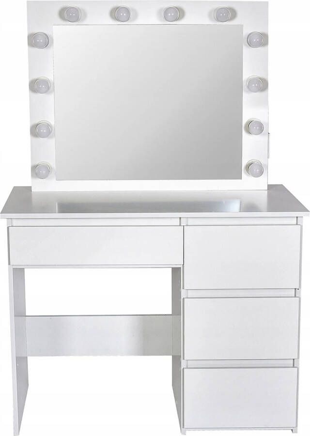 Viking Choice Kaptafel met spiegel en licht usb aansluiting wit