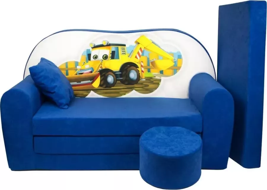 Viking Choice Kinder slaapbank set logeermatras sofa 170 x 100 x 8 slaapbank donker blauw overig