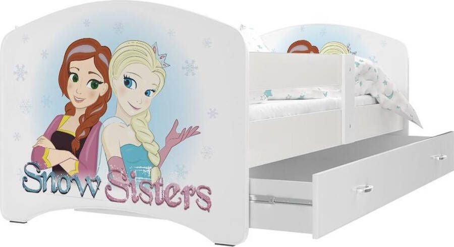 Viking Choice Kinderbed Frozen prinsessen 90x200cm wit -met lade zonder matras