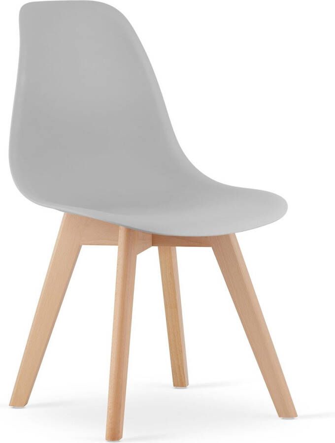 Viking Choice Kito eetkamerstoel 46x50x80cm beuken poten grijs