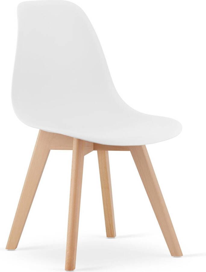 Viking Choice KITO Eetkamerstoel 46x50x80cm beuken poten wit
