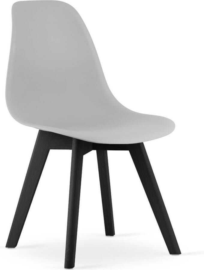 Viking Choice Kito eetkamerstoel 46x50x80cm zwarte poten grijs