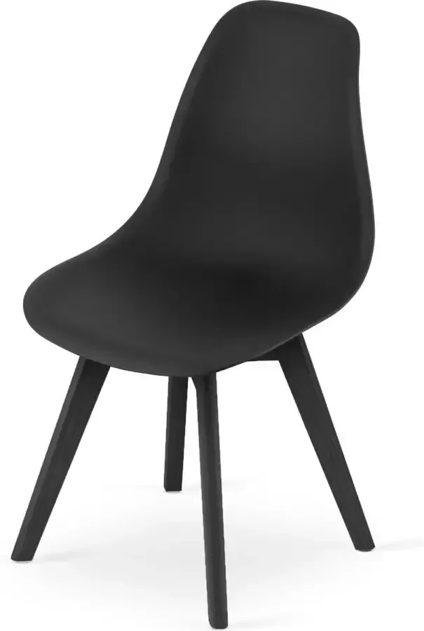 Viking Choice KITO eetkamerstoel eettafel stoelen set van 4 46x54 5x80 cm zwart