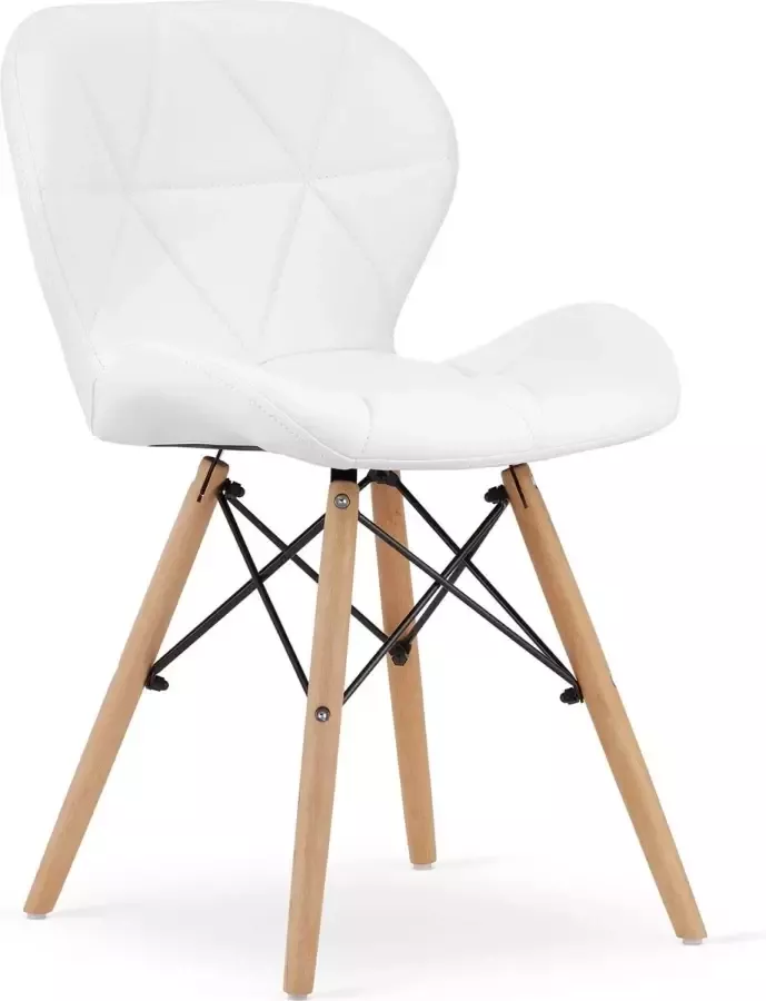 Viking Choice LAGO Eetkamerstoel eco-leer set van 4 wit