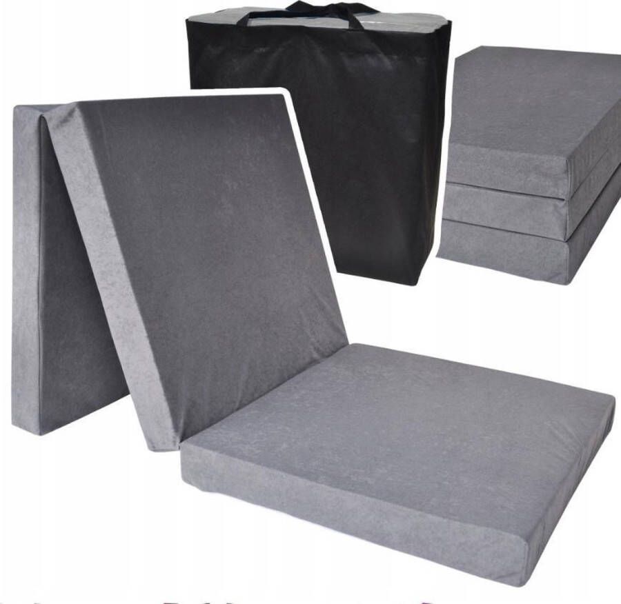 Viking Choice Logeermatras extra dik grijs opvouwbaar matras 195 x 80 x 15