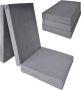 Viking Choice Logeermatras extra dik grijs opvouwbaar matras 195 x 80 x 15 - Thumbnail 1