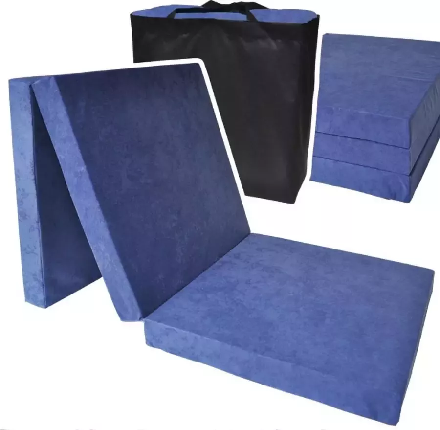 Viking Choice Logeermatras extra dik navy blauw camping matras reismatras opvouwbaar matras 195 x 70 x 15