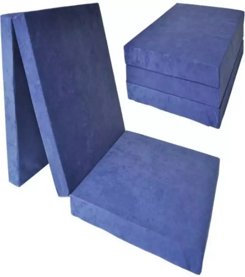 Viking Choice Logeermatras extra dik navy blauw camping matras reismatras opvouwbaar matras 195 x 80 x 15