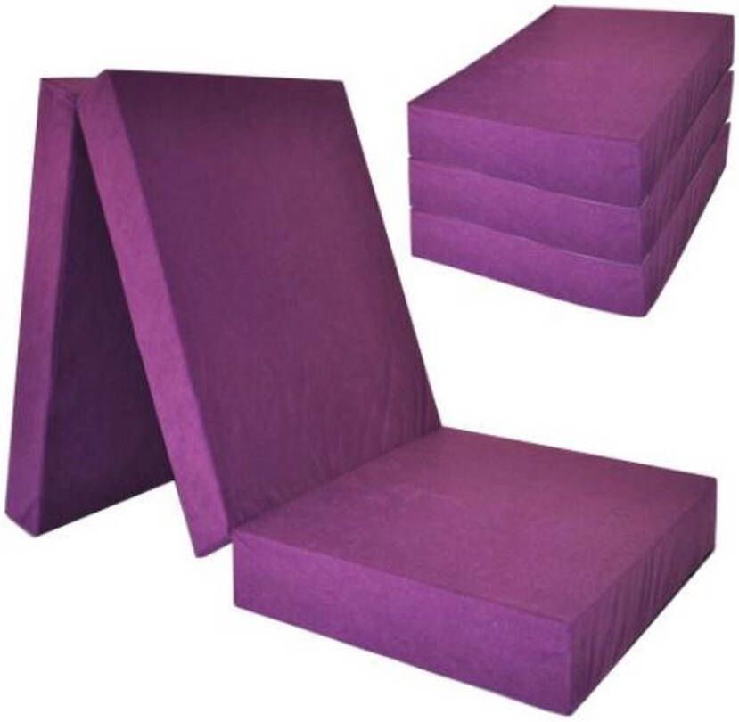 Viking Choice Logeermatras extra dik violet camping matras reismatras opvouwbaar matras 195 x 80 x 15