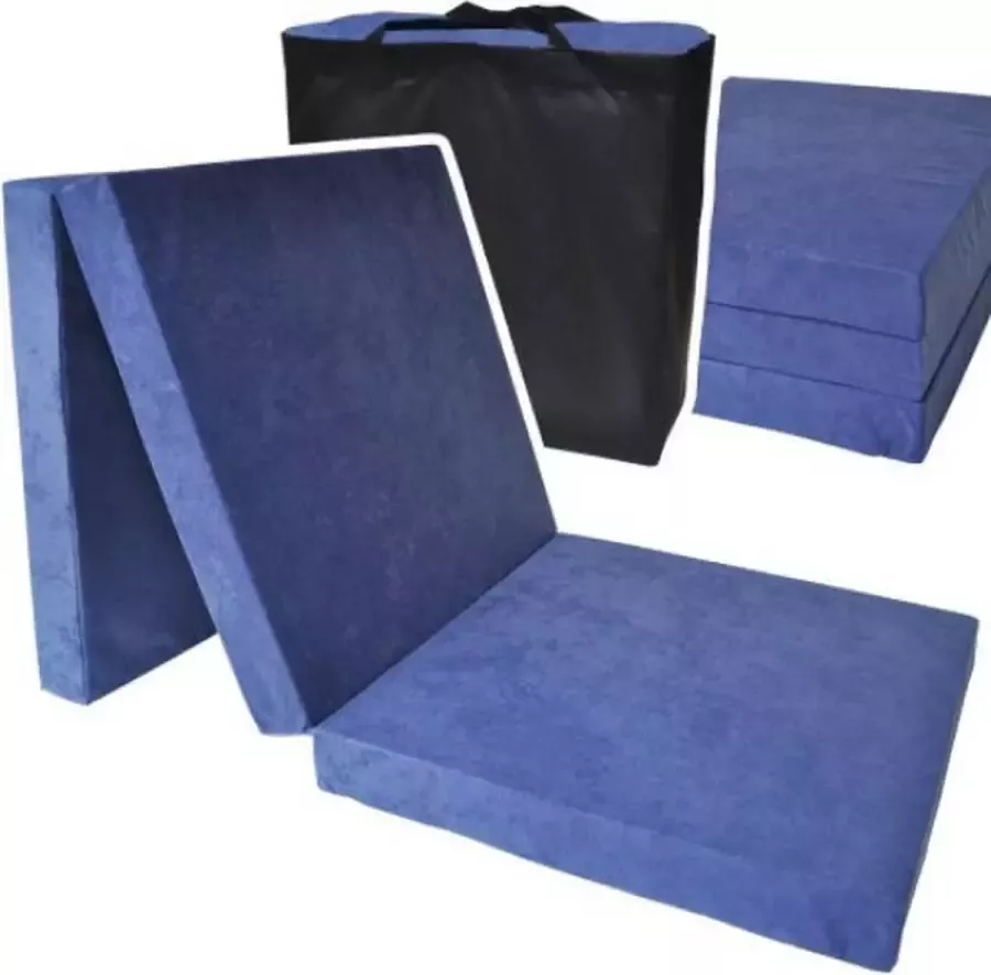 Viking Choice Logeermatras navy blauw camping matras reismatras opvouwbaar matras 195 x 70 x 8