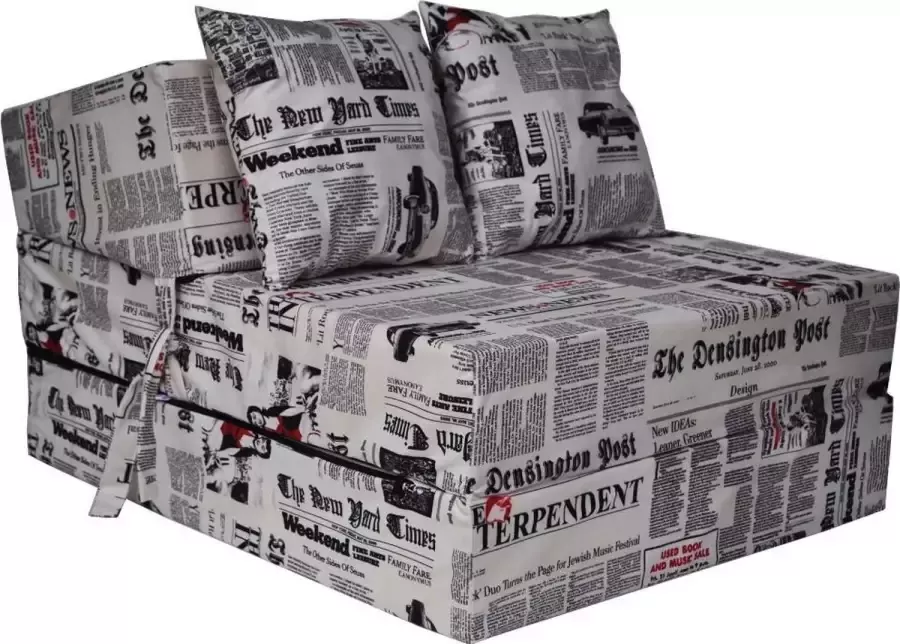 Viking Choice Luxe logeermatras newspaper camping matras reismatras opvouwbaar matras 200 x 70 x 15 met kussens