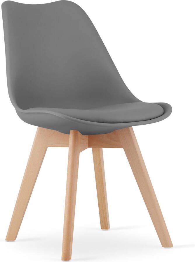 Viking Choice Mark eetkamerstoel 49x48x82cm eco leer beuken poten grafiet