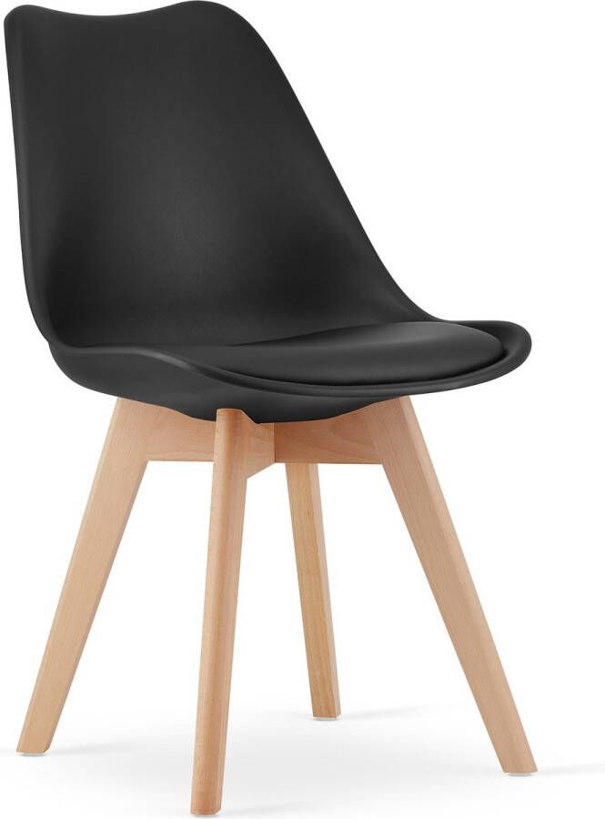 Viking Choice Mark eetkamerstoel 49x48x82cm eco leer beuken poten zwart