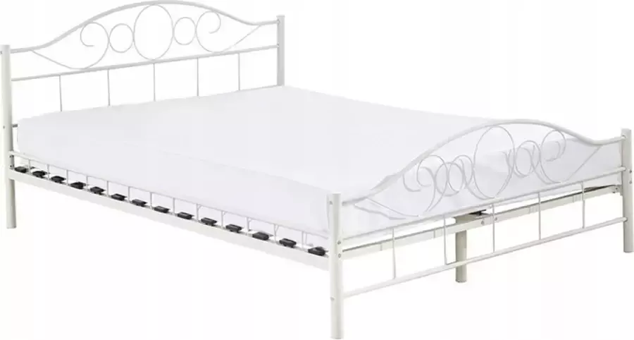 Viking Choice Metalen bedframe met lattenbodem 160x200 wit