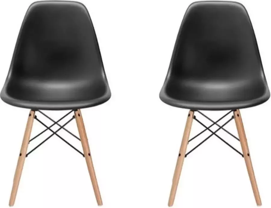 Viking Choice Milano eetkamerstoel set van 2 kuipstoel zwart