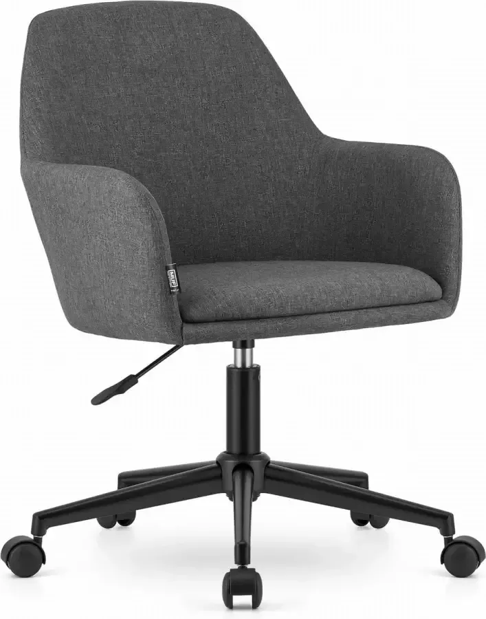 Viking Choice NARNI Draaifauteuil bureaustoel met wieltjes stof grijs