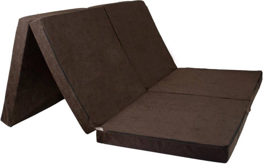 Viking Choice Opvouwbaar 2 persoons matras Wasbare hoes 195cm x 120cm x 7cm Bruin